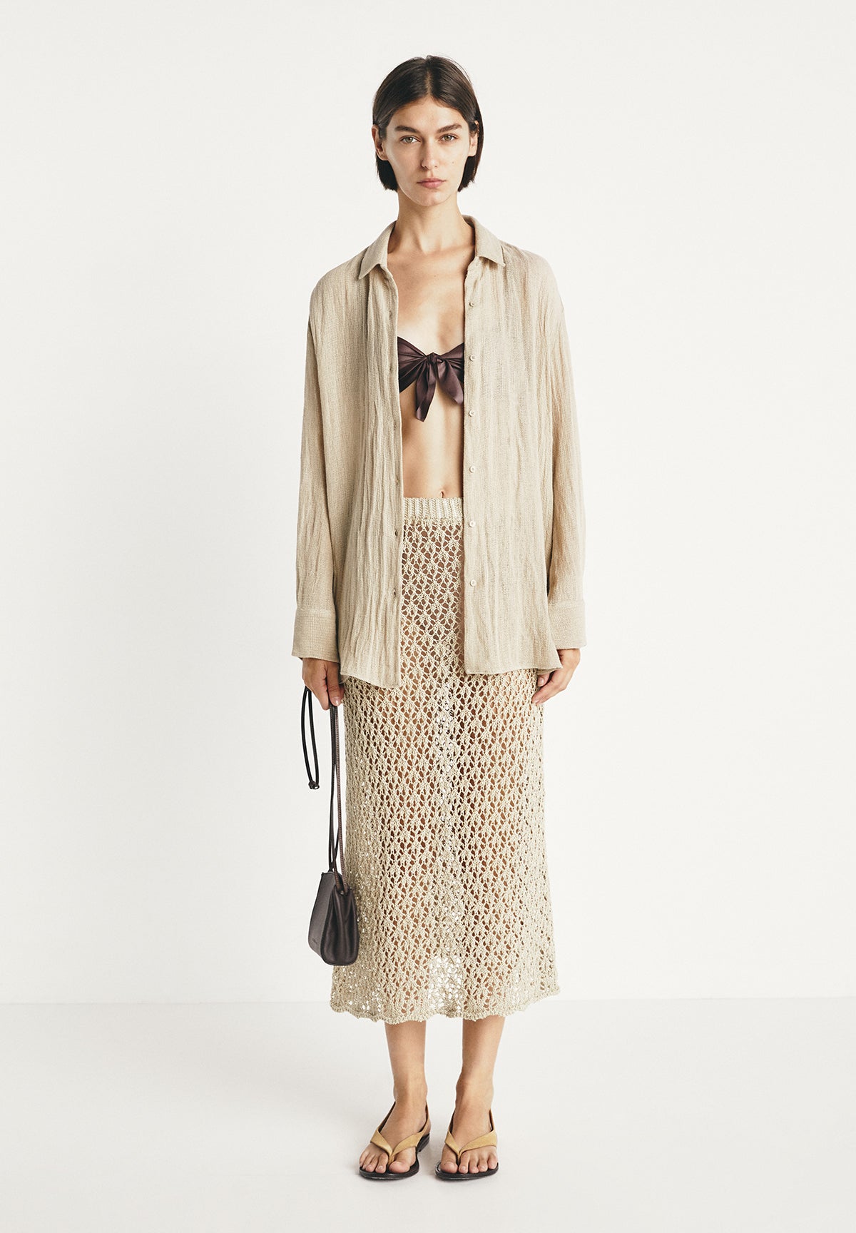 MASSCOB 売れ筋商品|||マスコブ Tシャツ トップス レディース Tops Beige TOPS AND SHIRTS S25 – MASSCOB